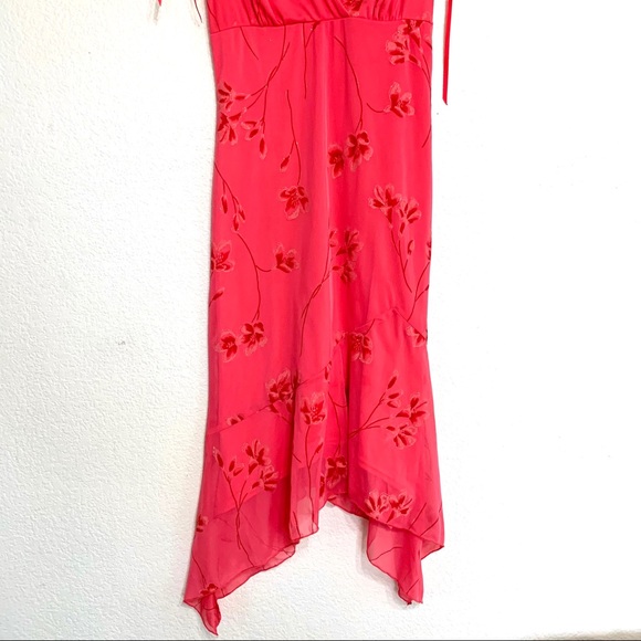 Vintage Pink Floral Ruched Midi Dress 90’s chic - Picture 12 of 16